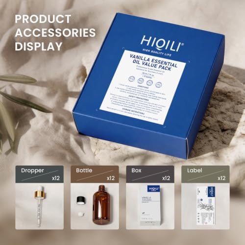 HIQILI Vanilla Essential Oil Set, Value Pack for Family, Business Supply