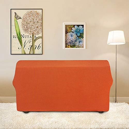 Easy-Going Stretch Loveseat Couch Covers Washable Orange