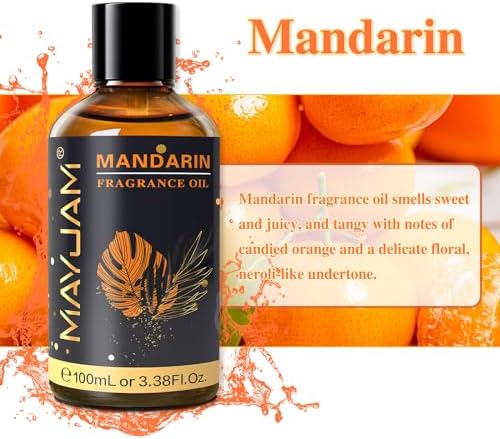 MAYJAM Mandarin Fragrance Oil Essential Oils for Diffusers, 3.38FL.OZ