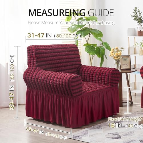 NICEEC Arm Chair Covers Armchair Covers Universal Slipcovers with Skirt