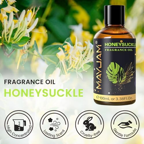 MAYJAM Honeysuckle Fragrance Oil Essential Oils for Diffusers, 3.38FL.OZ