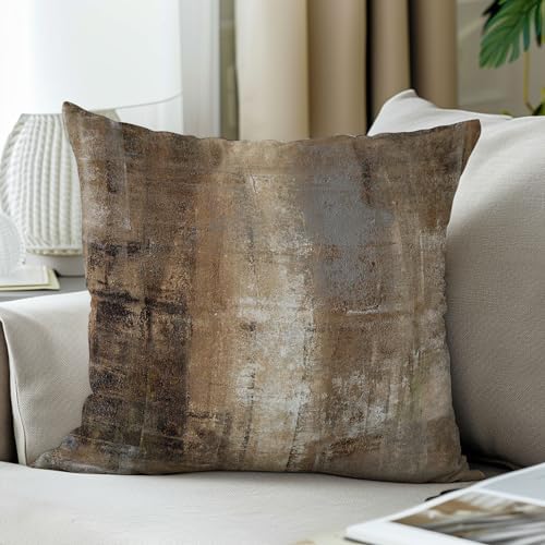 Throw Pillow Covers for Couch, 18x18 Inch, Set of 2, Taupe