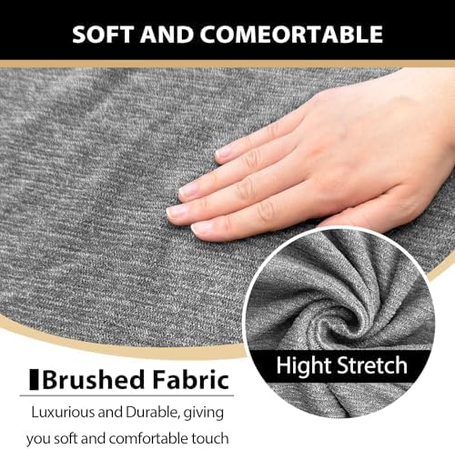 Sofa Cover 2 Pieces T Cushion Chair Covers with Arms Super Stretch Chair Slipcover for Living Room,Slip Cover Anti Slip Armchair Furniture Protector Pet Universal(Light Gray, 1 Cushion)