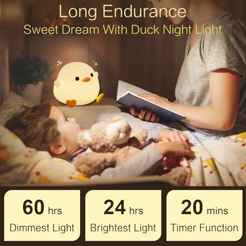 YR YRHH-PET Duck Cute Lamp, Squishy Night Light, Kids Gifts Baby Room Decor