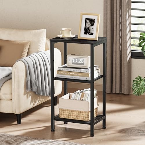 Asgolion 30 Inch Tall Side Table, Small End Table with Adjustable Shelf
