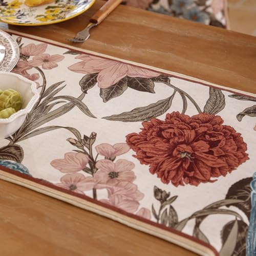 bilin gaier Designer Vintage French Small Table Runner,63"x12"
