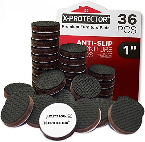 Non Slip Furniture Pads 36 pcs 1" X-Protector - Premium Furniture Grippers