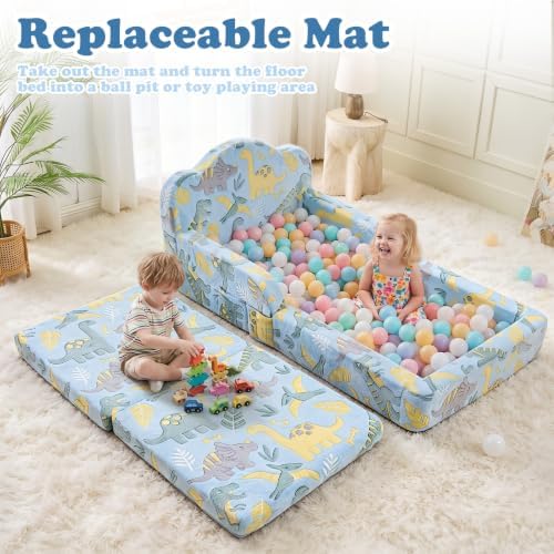 Toddler Floor Bed, Soft Foam Toddler Bed and Kids Bed, No Assembly Required