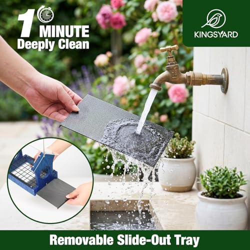 Kingsyard Rain-Resistant Platform Bird Feeder for Outdoor Hanging