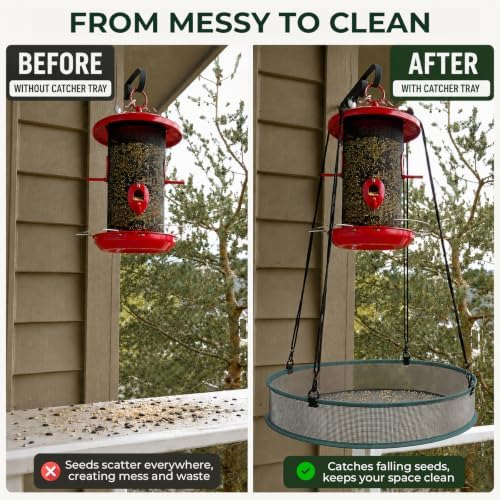 16 Inch Hanging Bird Seed Catcher Trays, 2 Pack
