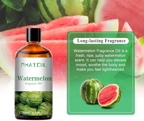 PHATOIL Watermelon Fragrance Oil for Diffuser Aromatherapy 3.38FL.OZ