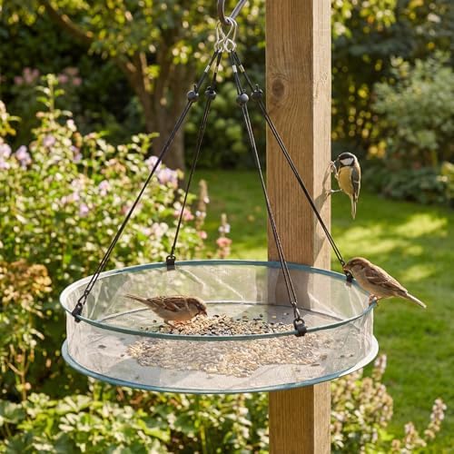 FoldTier 1 Piece Bird Seed Catcher Tray Hanging Round Mesh,30 Inch