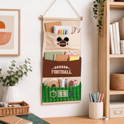 3-Pocket Hanging Wall Organizer, Sports Ball Design Over Door Storage
