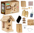 SparkJump Premium Wooden Bird House Kit - Build it Yourself Birdhouse - Birdhouse Kits for Adults to Build - Woodworking Adult Crafts & DIY Bird House