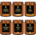 DL DREAMY DEWLA Fall Candles Set for Home Scented, 6 Pack 42oz, Soy Wax