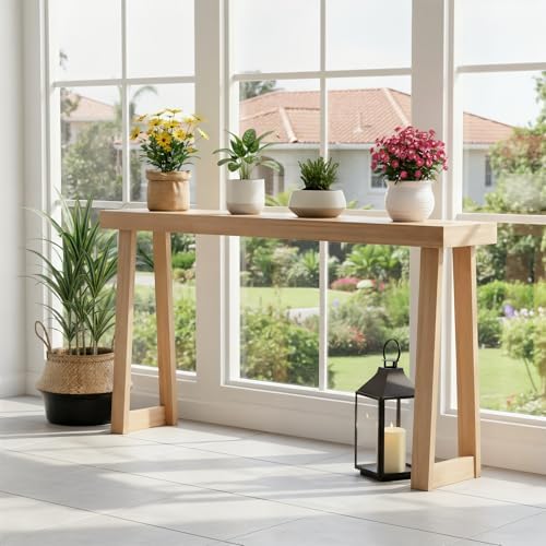 Plank+Beam Classic Console Table, 66 Inch, Blonde