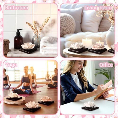 3 Pcs Passive Essential Oil Diffuser Stone Set, Black