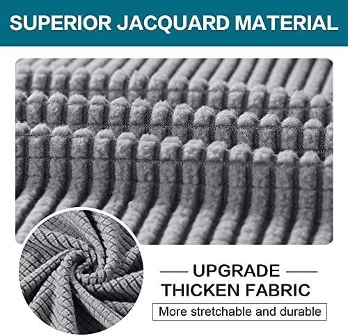 Turquoize 2 Piece Chair Covers Chair Slipcovers for Living Room Armchair Couch Cover Chair Sofa Cover with Individual Cushion Covers Furniture Cover for Chairs Feature Jacquard Fabric (Chair, Dove)