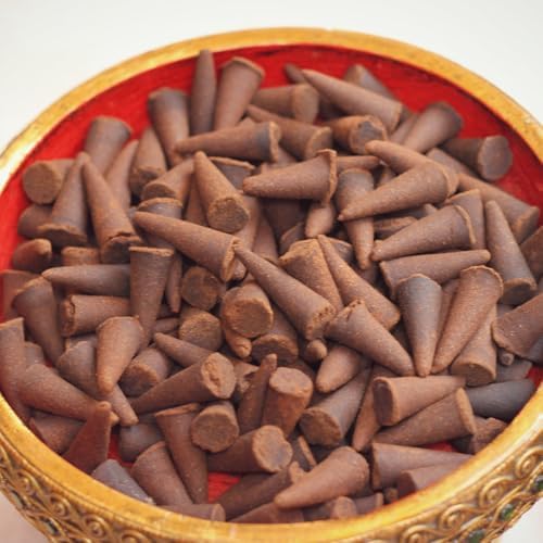 Bless International Orange-Blossom 100%-Natural-Incense-Cones Handmade-Hand-Dipped Organic-Chemicals-Free for-Purification-Relaxation-Positivity-Yoga-Meditation The-Best-scents (20 Count)