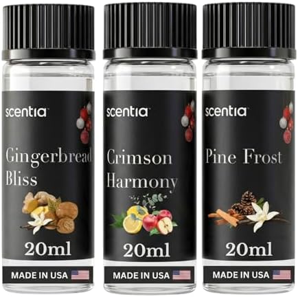 Scentia Winter Holiday Fragrance Oil Gift Set, 3X20 mL