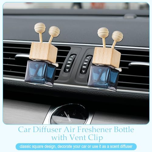 Zubebe 50 Pcs Car Diffuser Vent Clip Empty Diffuser Bottle, Gradient Black