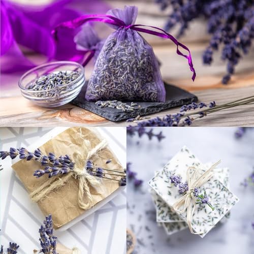 2 Pack Dried Lavender Flowers - Make Sachets for Drawers and Closets