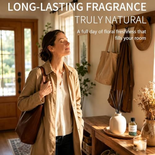 Lopeie White Tea Diffuser Oil – Essential Oil for Diffuser, Air Freshener & Room Spray – Long-Lasting with Notes of Tea, Neroli & Bergamot – Hotel Scent for Ultrasonic & Waterless Diffusers, 4.1 fl.oz
