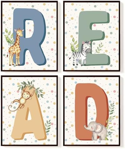 SkyCozy Boho Woodland Classroom Must Haves Homeschool Decor Set of 4