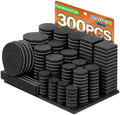 Furniture Pads 300 Pack Furniture Felt Pads for Hardwood Tile Floors, Black