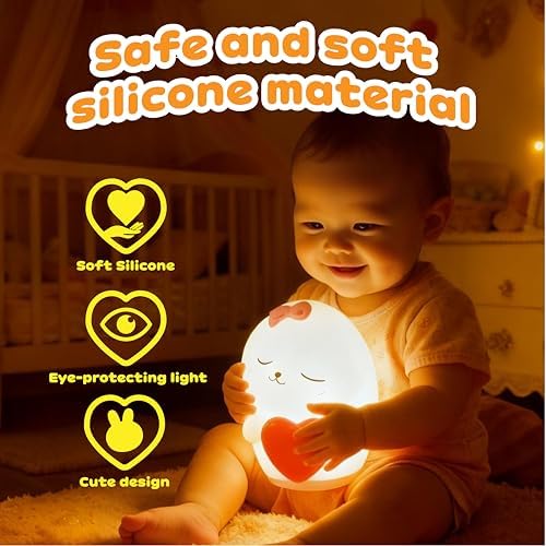 Squishy Rabbit Night Light LED for Bedroom