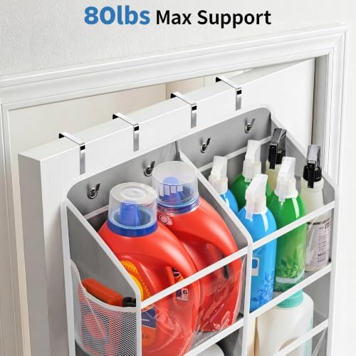 JARLINK Over the Door Organizer, Extra Large Storage for Bedroom, Grey