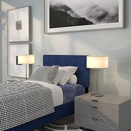 Flash Furniture Bedford Tufted Upholstered Twin Size Headboard in Navy Fabric