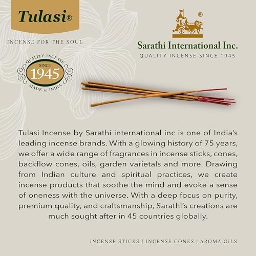 Tulasi Incense Sticks Gift Set – 144 Natural Scented Sticks (12 Fragrances) – Aromatherapy, Meditation, Yoga, Stress Relief, Air Purification – Long-Lasting Fragrance Gift Box (40g)
