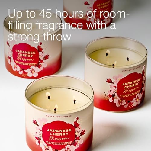 Bath & Body Works 3-Wick Candle, Japanese Cherry Blossom, 2 Pack