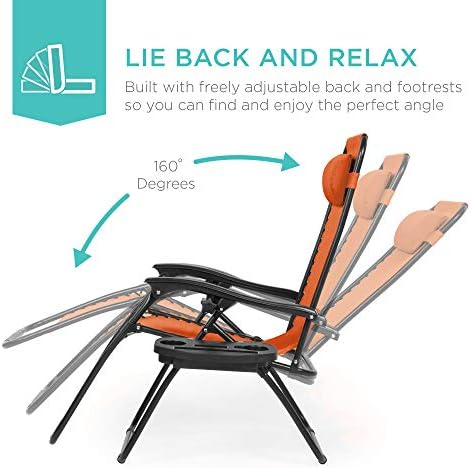 Best Choice Products Zero Gravity Chair Recliner, Burnt Orange