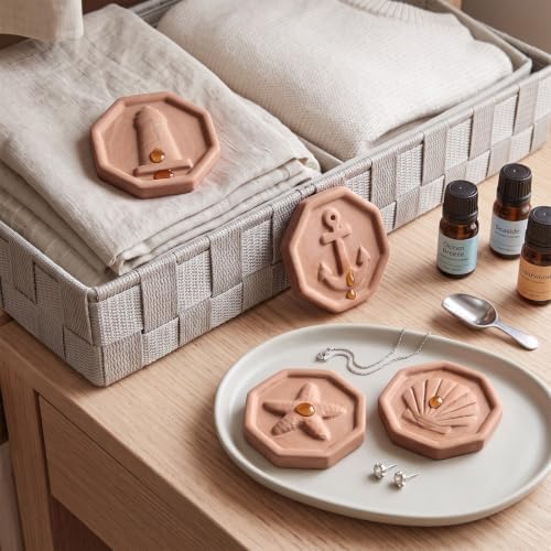 AceOrbit 4 Pcs Ceramic Passive Diffuser for Essential Oil Non Electric