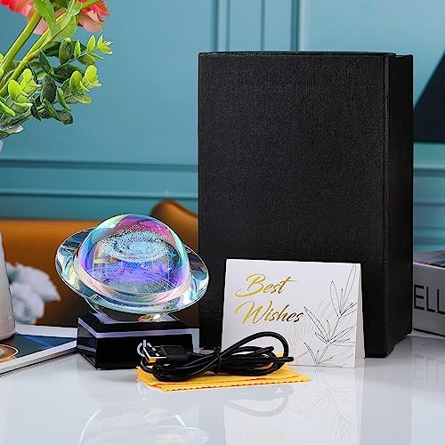 3D Solar System Model Galaxy Crystal Ball Astronomy Gift Room Decor