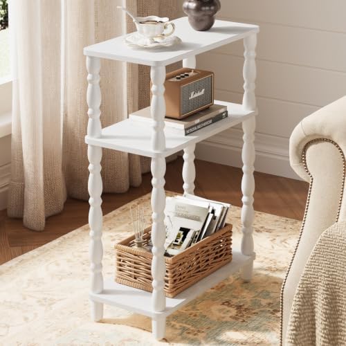 Yoobure Narrow Side Table - Small End Table with Storage, Skinny End Tables