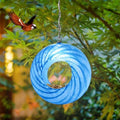 Yinns Glass Bird Feeder, Hanging Solar Birdfeeder for Outdoor Garden Decor