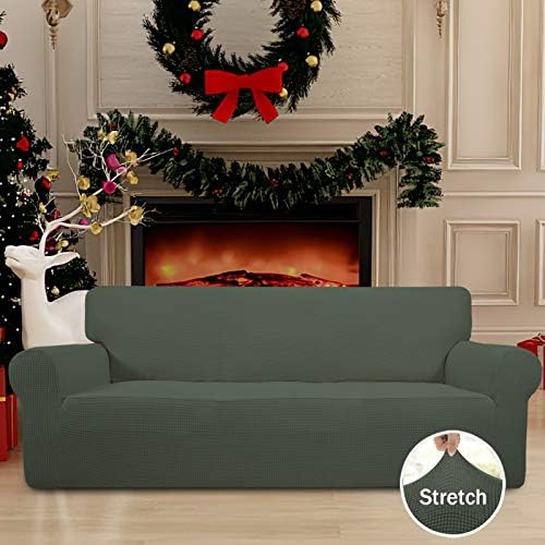 Easy-Going Stretch Couch Covers for Sofa Washable Large Olive Green
