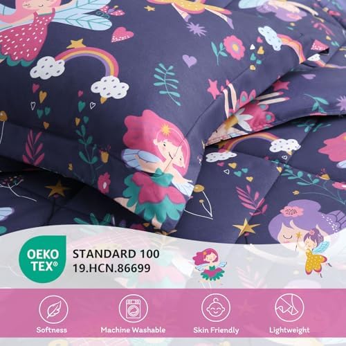 JSD Purple Fairy Kids Comforter Set Twin Size