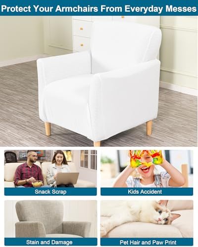 CRFATOP Accent Chair Cover, Stretch Armchair Slipcover for Living Room,A14