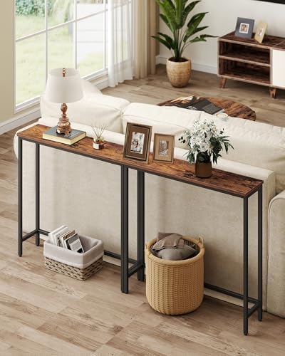 VASAGLE 31.5" Console Table, Narrow Behind Couch Table, 1 Tier