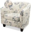 Club Chair Covers Slipcover 2 Piece, Barrel Chair Slipcovers with Cushion Cover, Stretch Armchair Sofa Covers Removable Slipcover with Elastic Bottom Washable Furniture Protector for Pet Dog