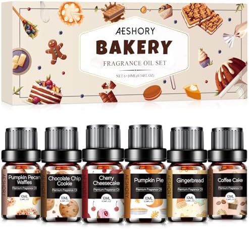 Bakery Essential Oils Set for Diffusers for Home, Fragrance Oil Autumn Set