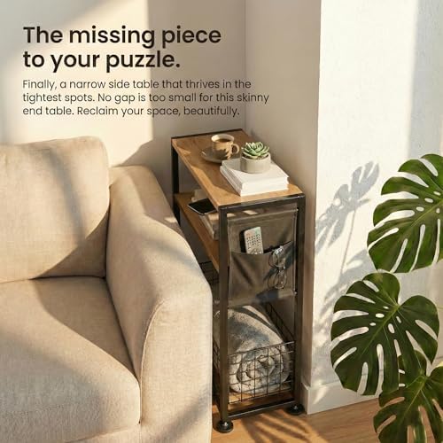 Skinny Side Table with Storage