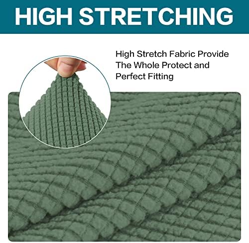 Turquoize 2 Piece Chair Covers Chair Slipcovers for Living Room Armchair Sofa Covers Chair Couch Cover with Arms Washable Furniture Protector for Chairs Feature Jacquard Fabric (Chair, Loden Frost)