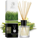 Room Fragrance Diffuser Lemongrass 6.8 Fl Oz - 200ml - with Bamboo Sticks - with Pure & Natural Lemongrass Essential Oil - Intensive Room Scent - Diffuser Gift Set