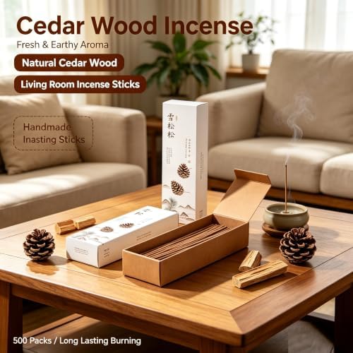500 Pack Rosin and Sandalwood Incense Sticks Natural Japanese Sticks Variety Pack