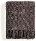 CREVENT Farmhouse Boho Knitted Throw Blanket for Couch Sofa Chair Bed Home Decoration, Soft Warm Cozy Light Weight for Spring Summer Fall (50''X60'' Chocolate/Coffee)